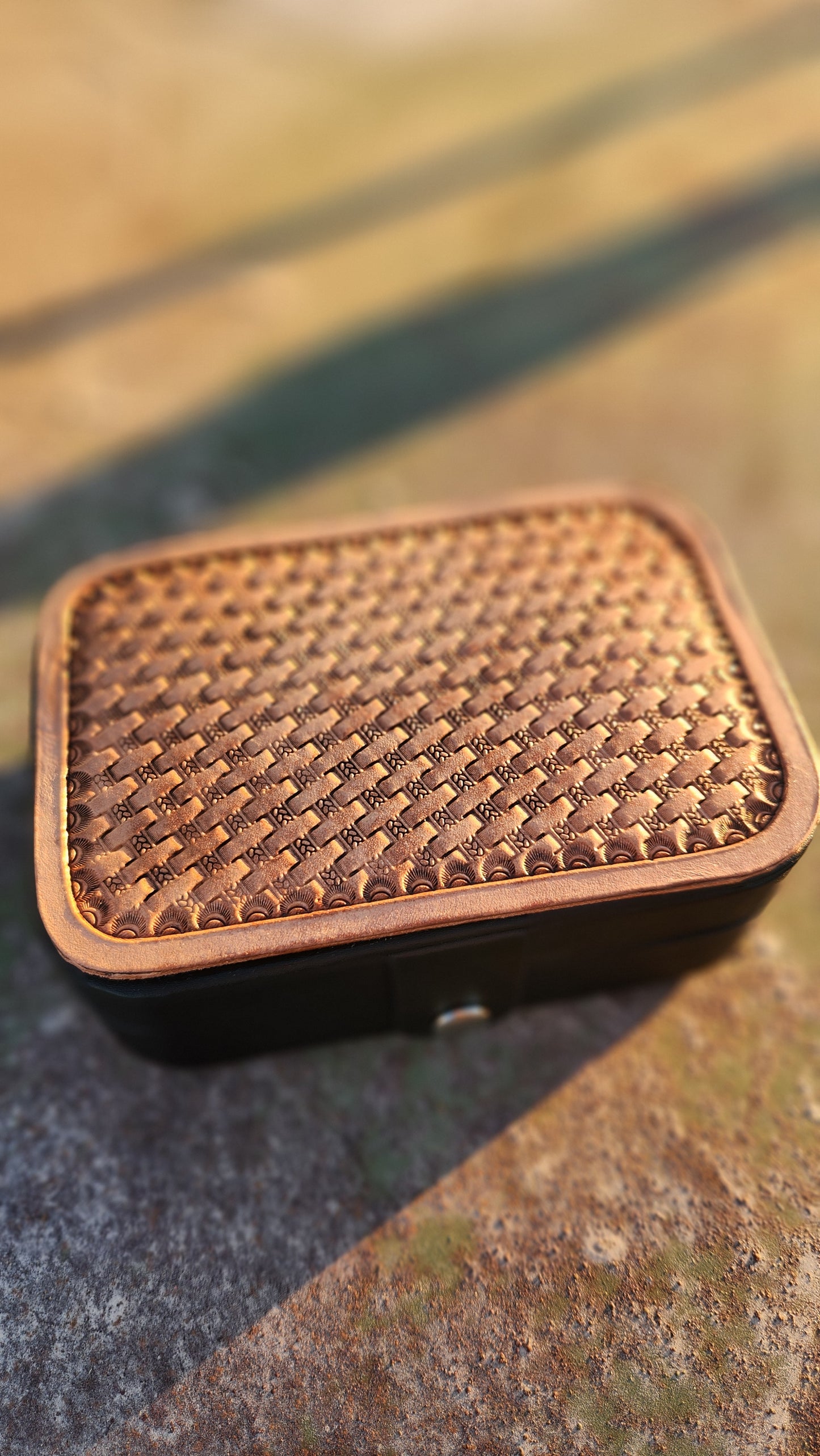 Basket Weave Jewelry Case