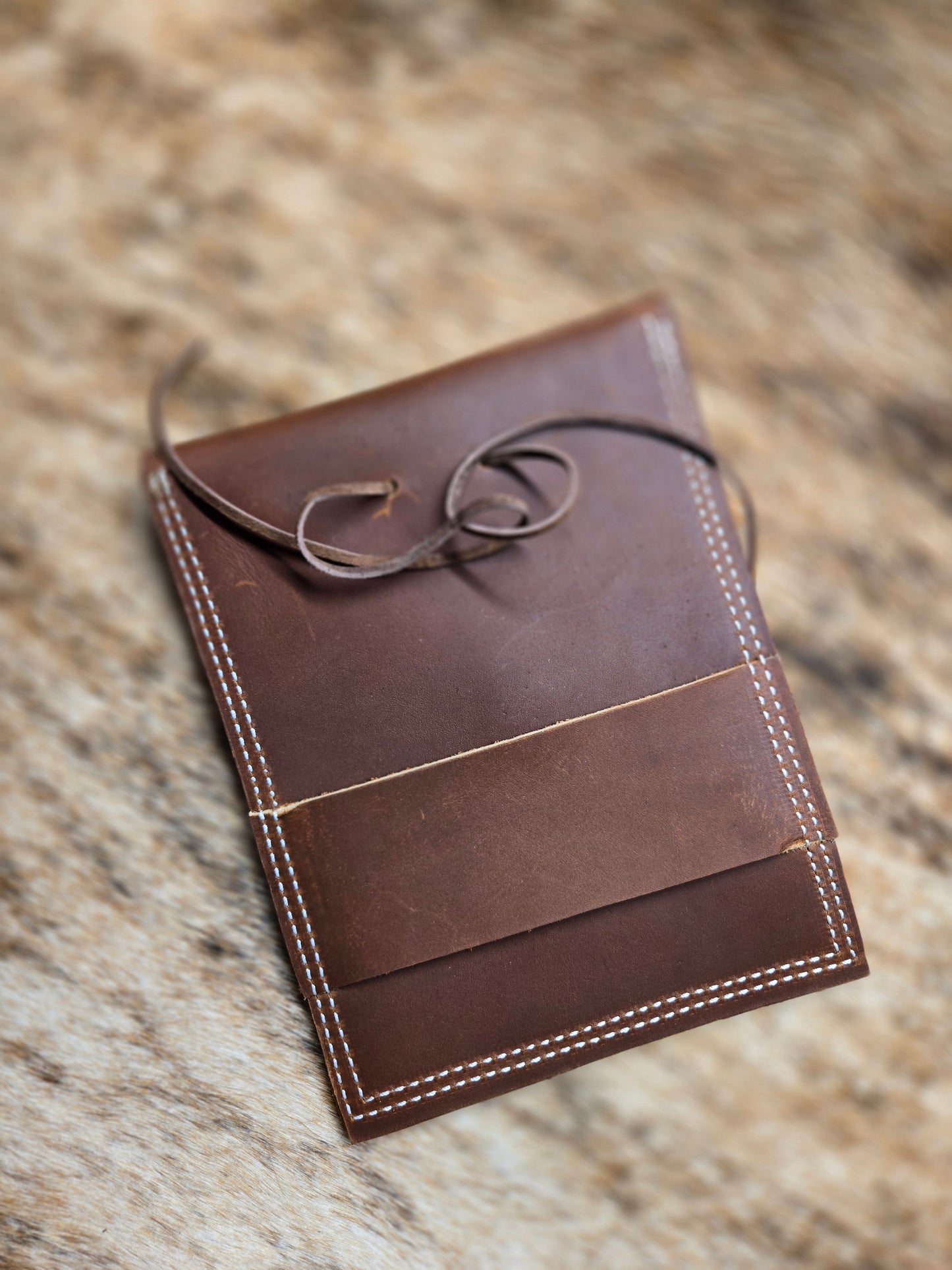 Two Tone Basket Weave Saddle Phone Case