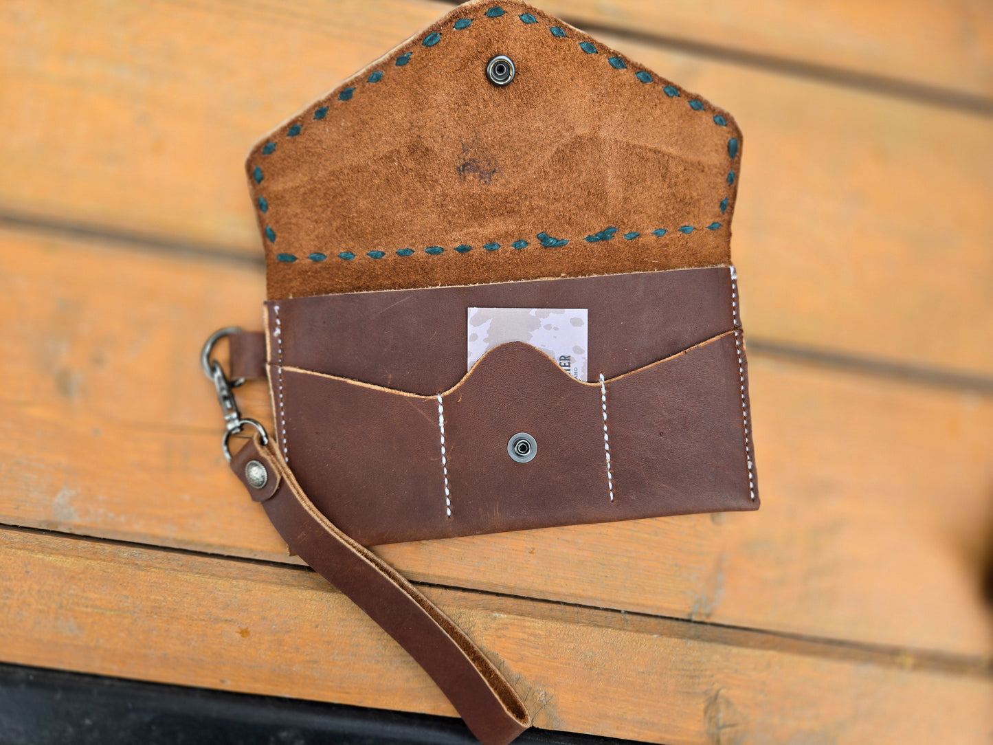 Buckstitch Basket Stamp Clutch Wallet