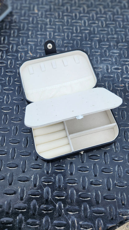 Skull and Flowers Travel Size Jewelry Case