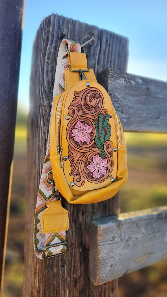 Cactus Flower Slingbag