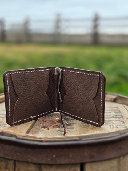 Basket Weave Money Clip Wallet