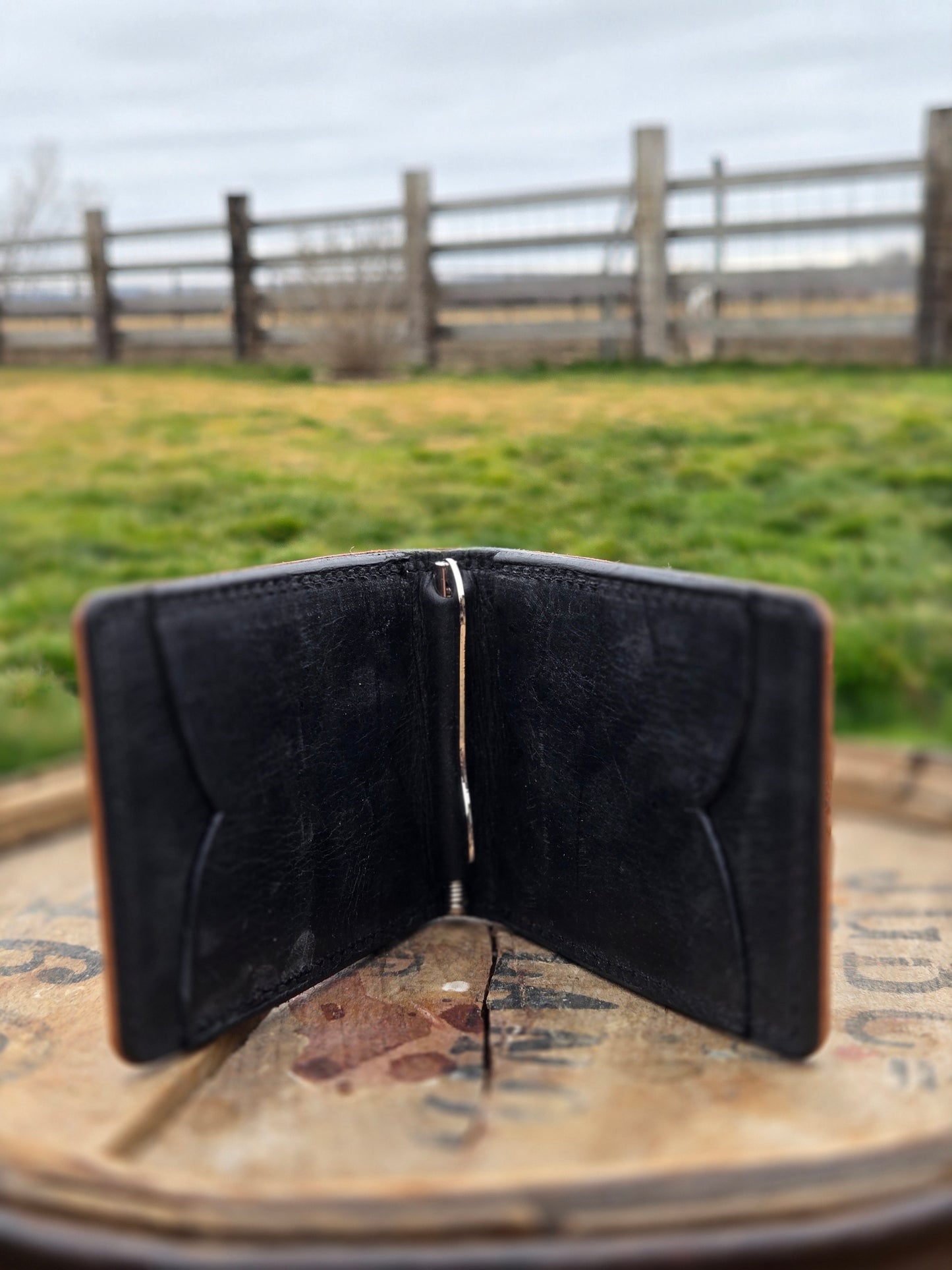 Geometric Money Clip Wallet