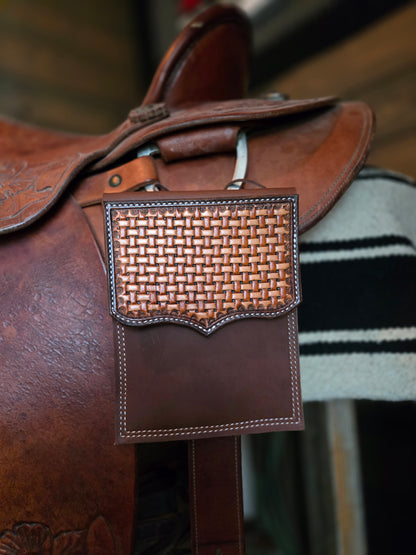 Two Tone Basket Weave Saddle Phone Case