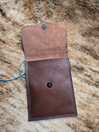 Turquoise Sunflower Saddle Phone Case