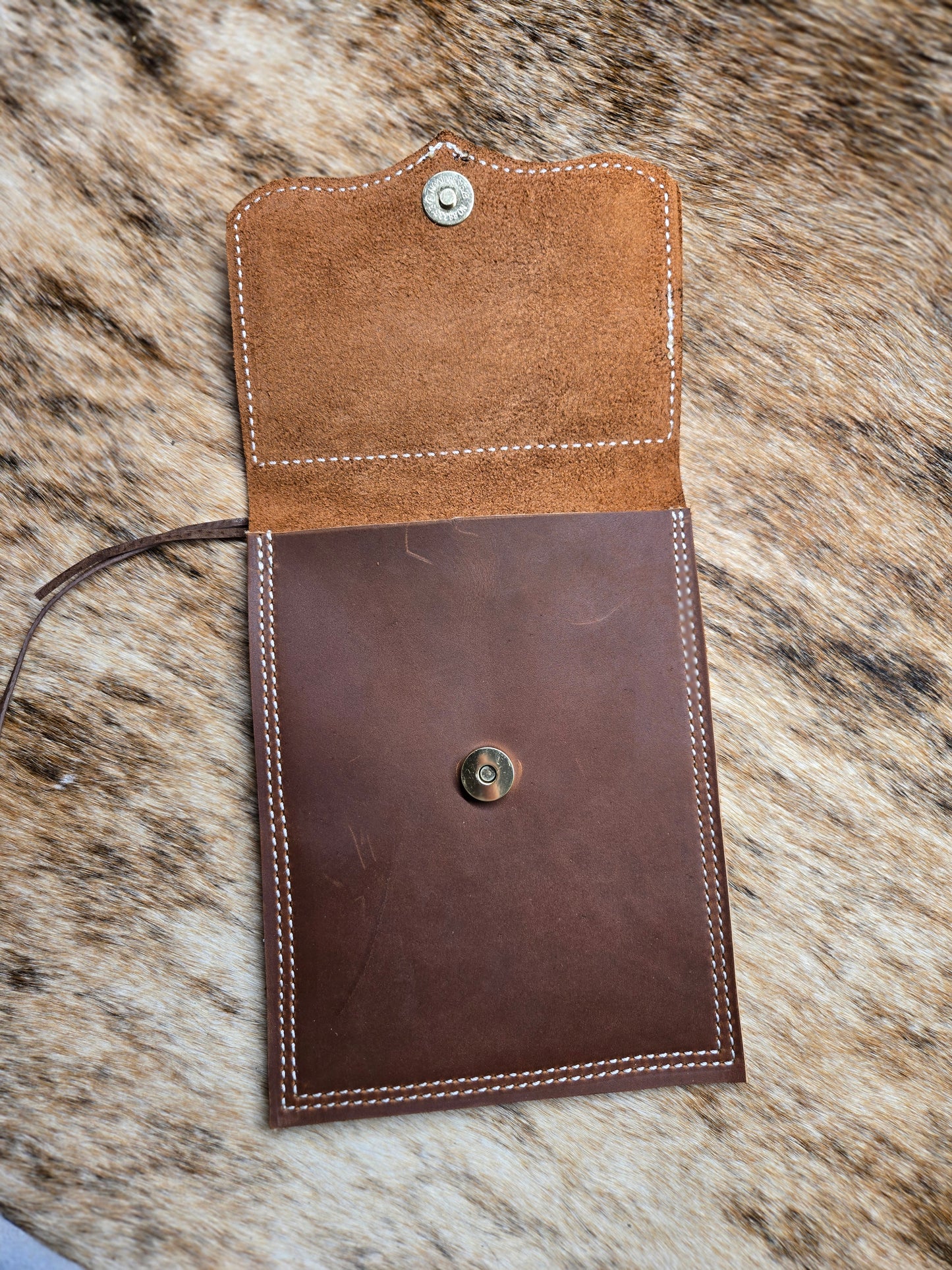 Two Tone Basket Weave Saddle Phone Case
