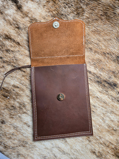 Two Tone Basket Weave Saddle Phone Case
