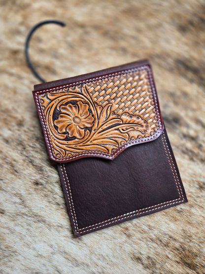 Floral and Basket Stamp Saddle Phone Case