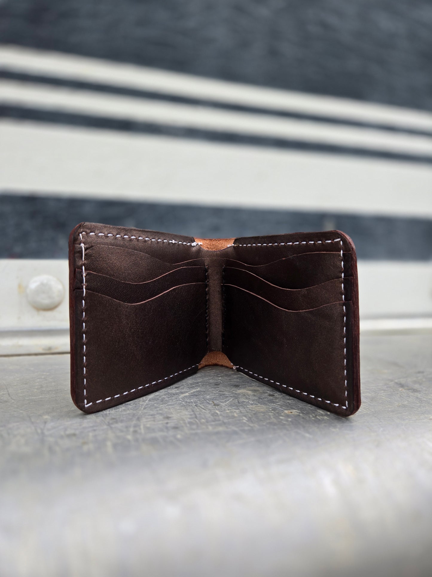 Burgundy Floral Tooled Bifold Wallet