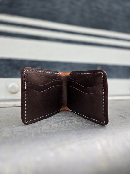 Burgundy Floral Tooled Bifold Wallet