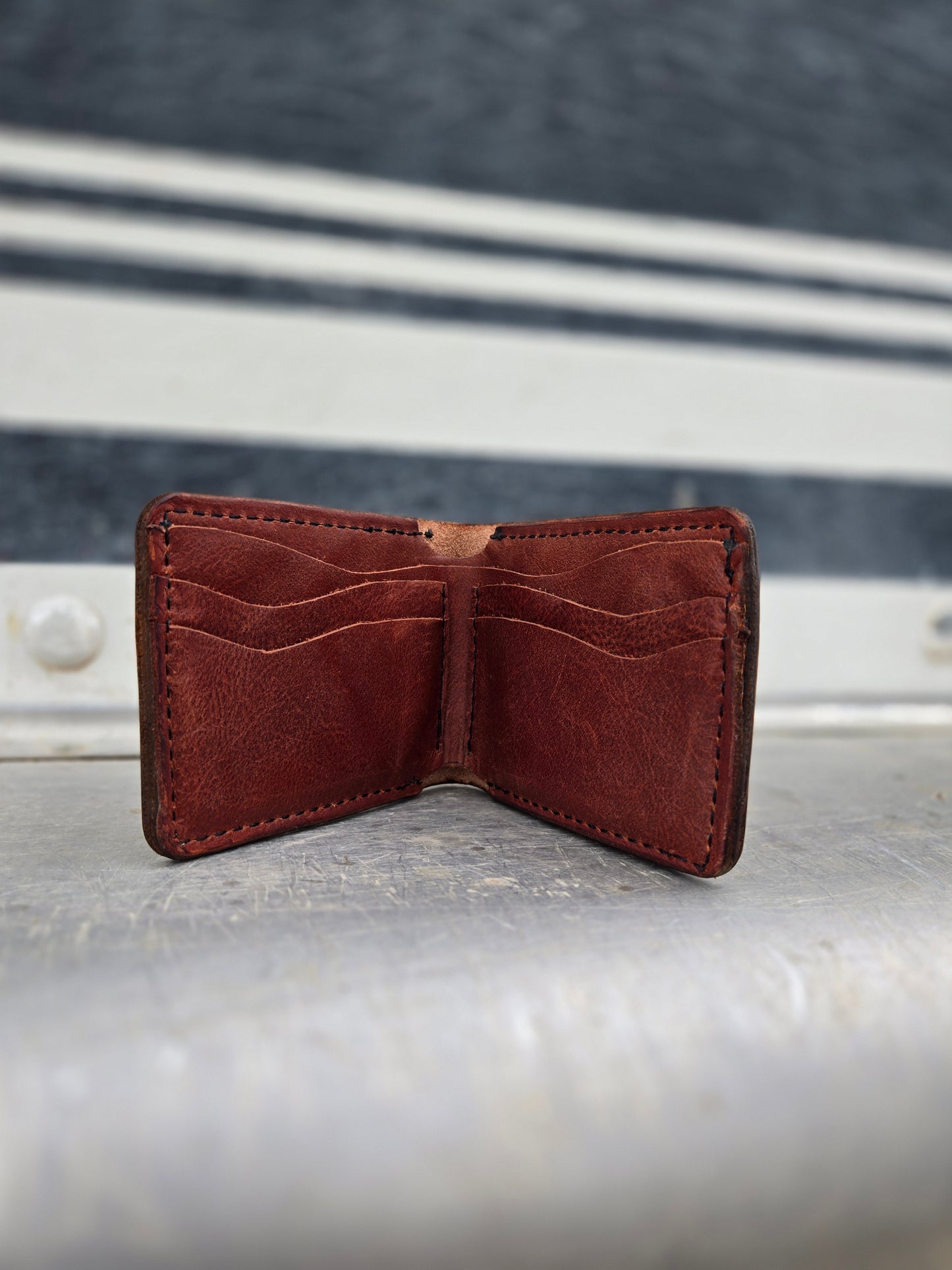 Brown Floral Tooled Bifold Wallet
