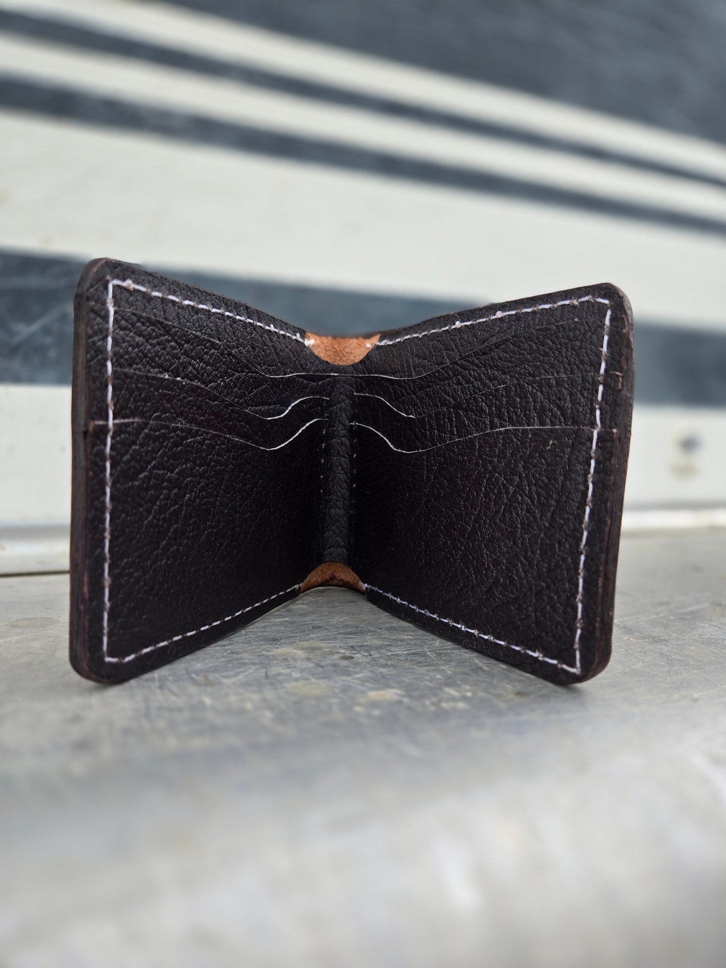Floral & Basket Weave Bifold Wallet