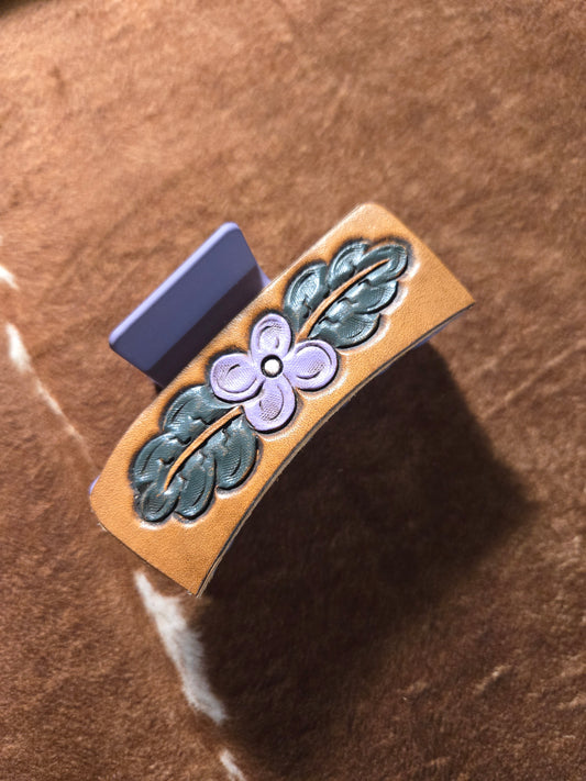 Medium Purple Flower Hair Clip