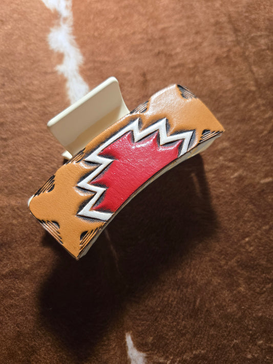 Medium Red Southwest Hair Clip