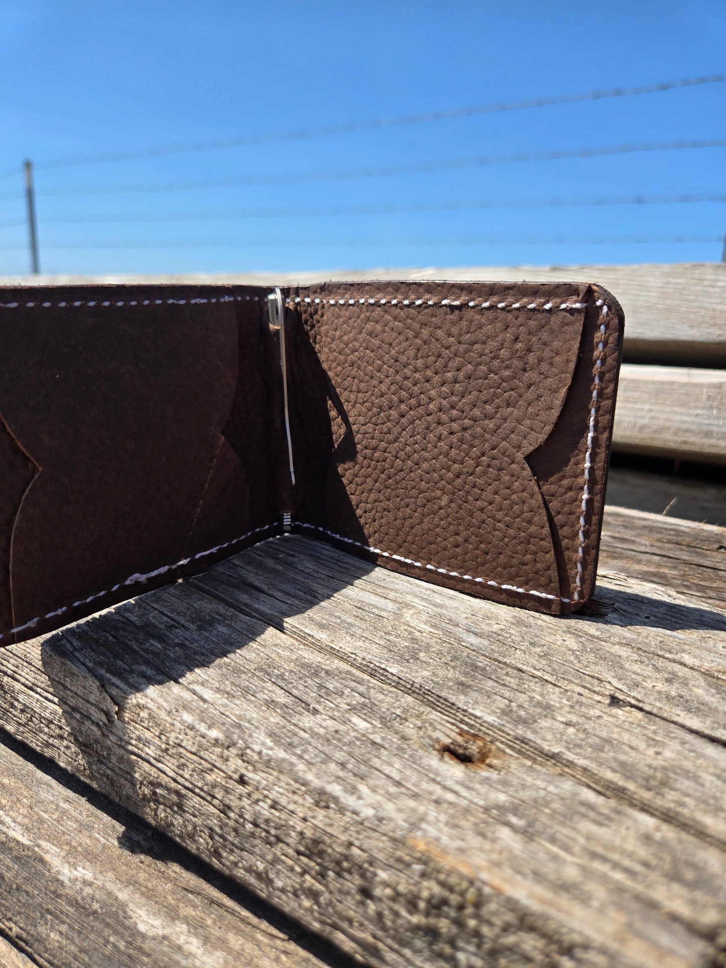 Basket Weave Money Clip Wallet