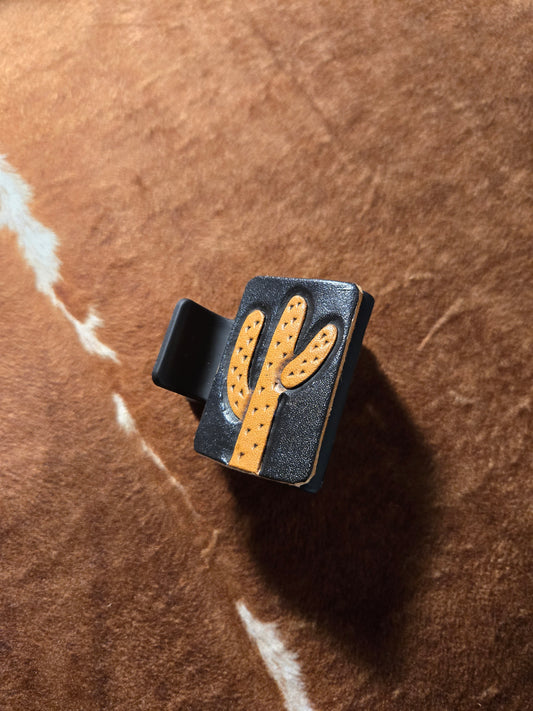 Small Black Cactus Hair Clip