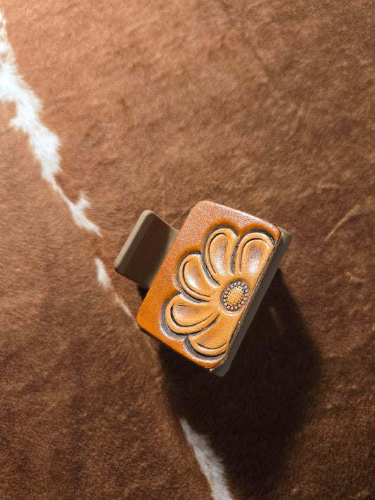 Small Brown Flower Hair Clip